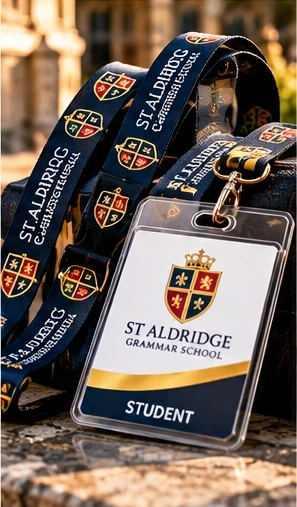 Supplied illustrative School Lanyards and Name Badges