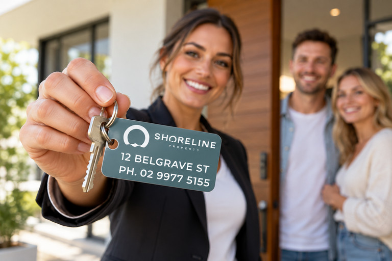 Custom Plastic Keytag for a Real Estate Agency With House Keys