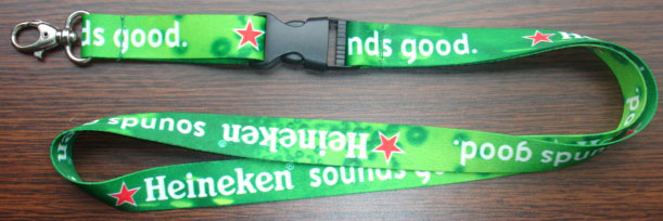 Full colour Heineken lanyard printed by PR Australia