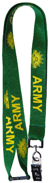 Ribbed polyester lanyard