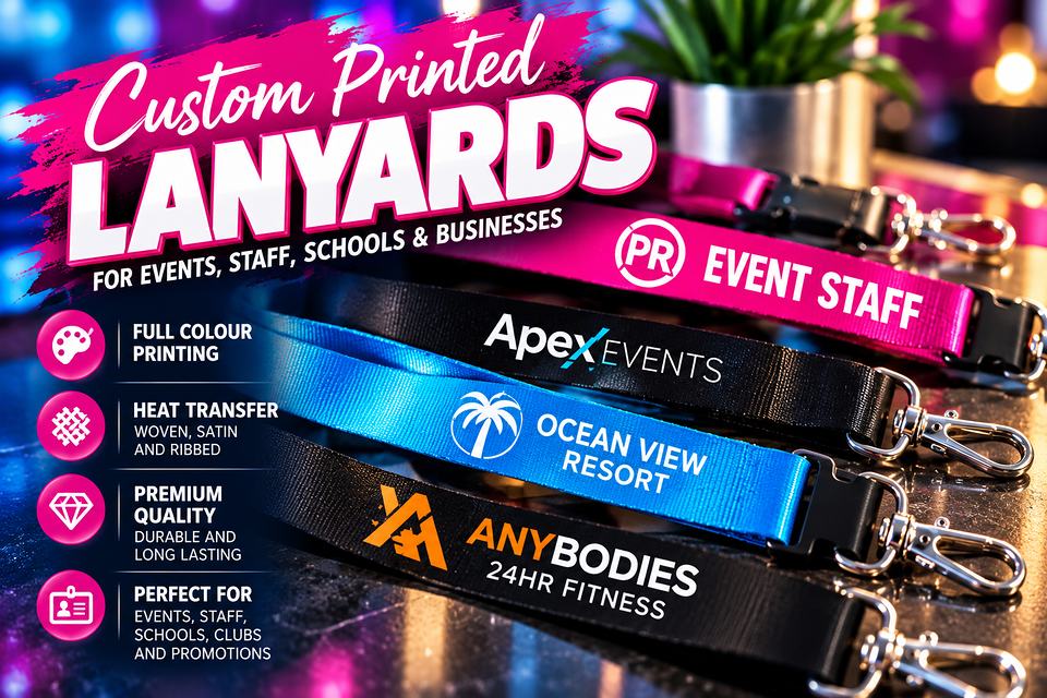 Custom Printed Lanyards for events, staff, schools and businesses