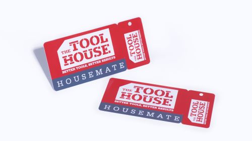 Red Tool House loyalty cards and keytags