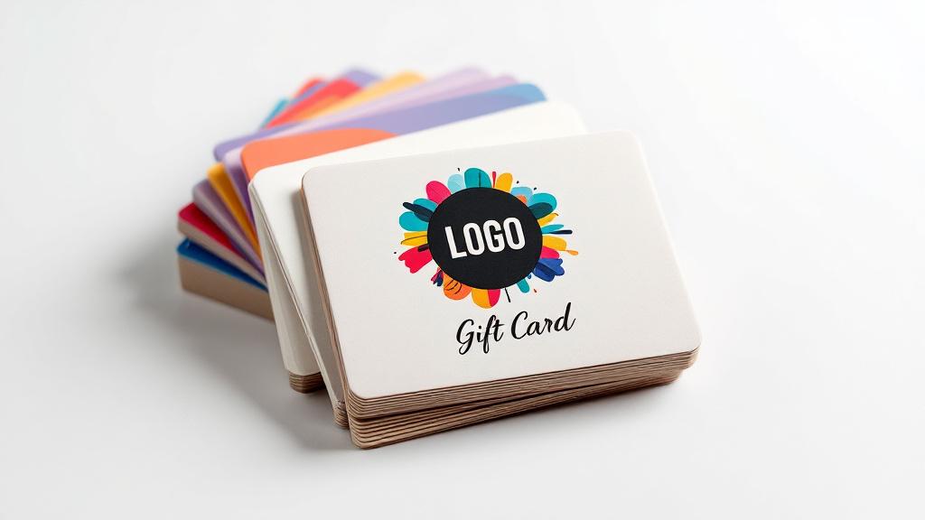 Stack of Custom Printed Plastic Gift Cards With Logo