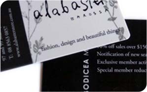 Black and white premium plastic business cards